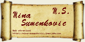 Mina Šumenković vizit kartica